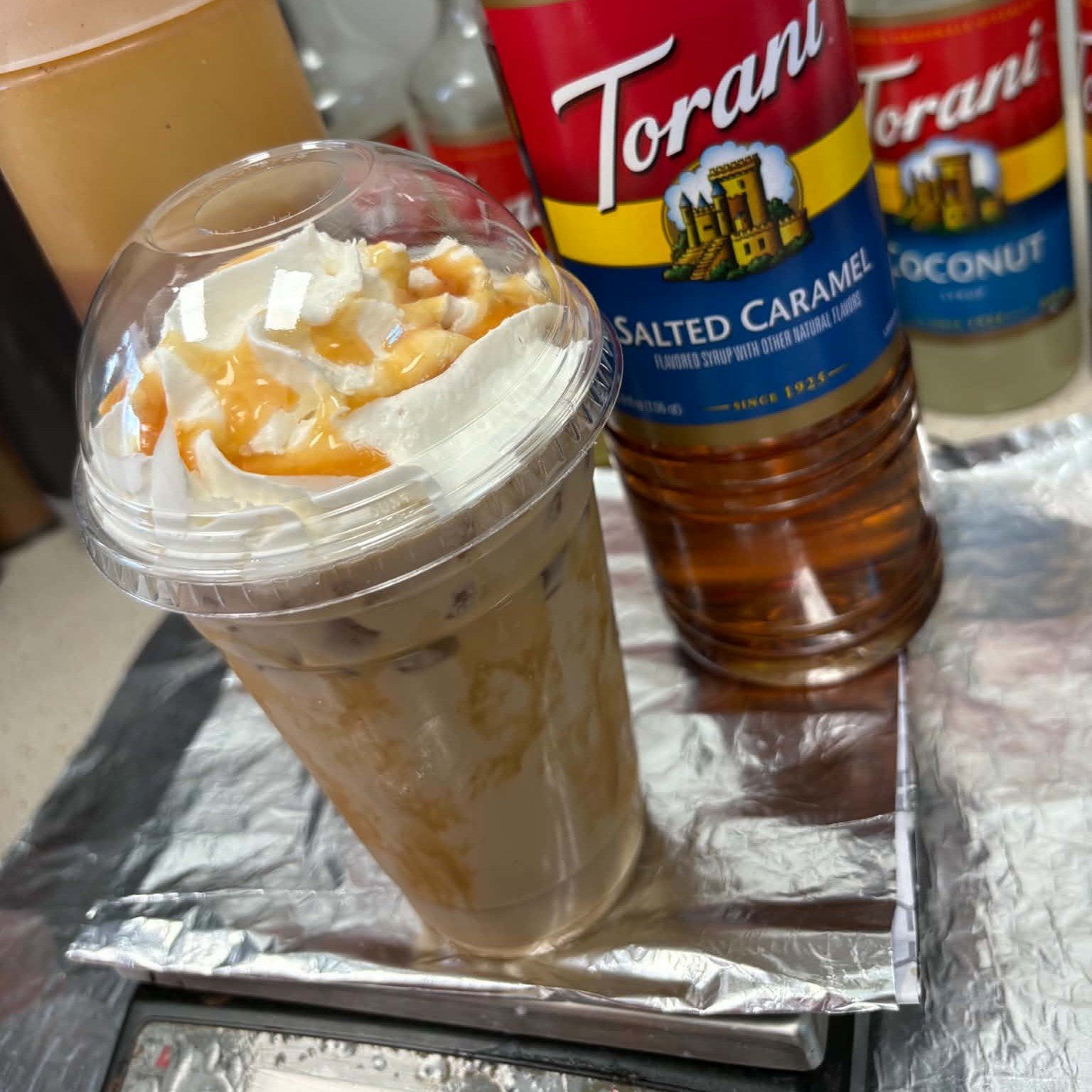 Salted Caramel Iced Latte