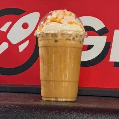 Iced salted Carmel latte