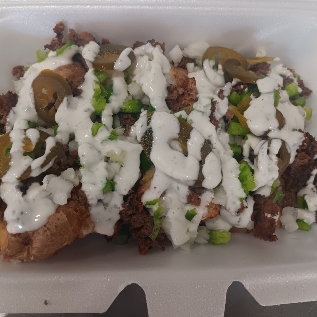 Loaded Spicy Philly Potato Smashers
