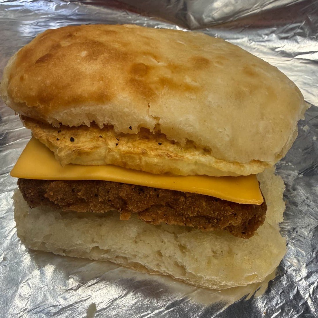 Fried Egg And Cheese Biscuit