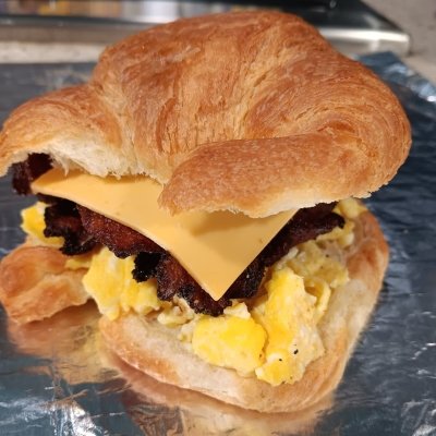 Peppered Cacon Egg Cheese Croissant